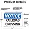 Signmission Railroad Crossing, 24 in W x Rectangle, Vinyl Decal OS-2PACK-NS-D-1824-L-17973 - alternate 2